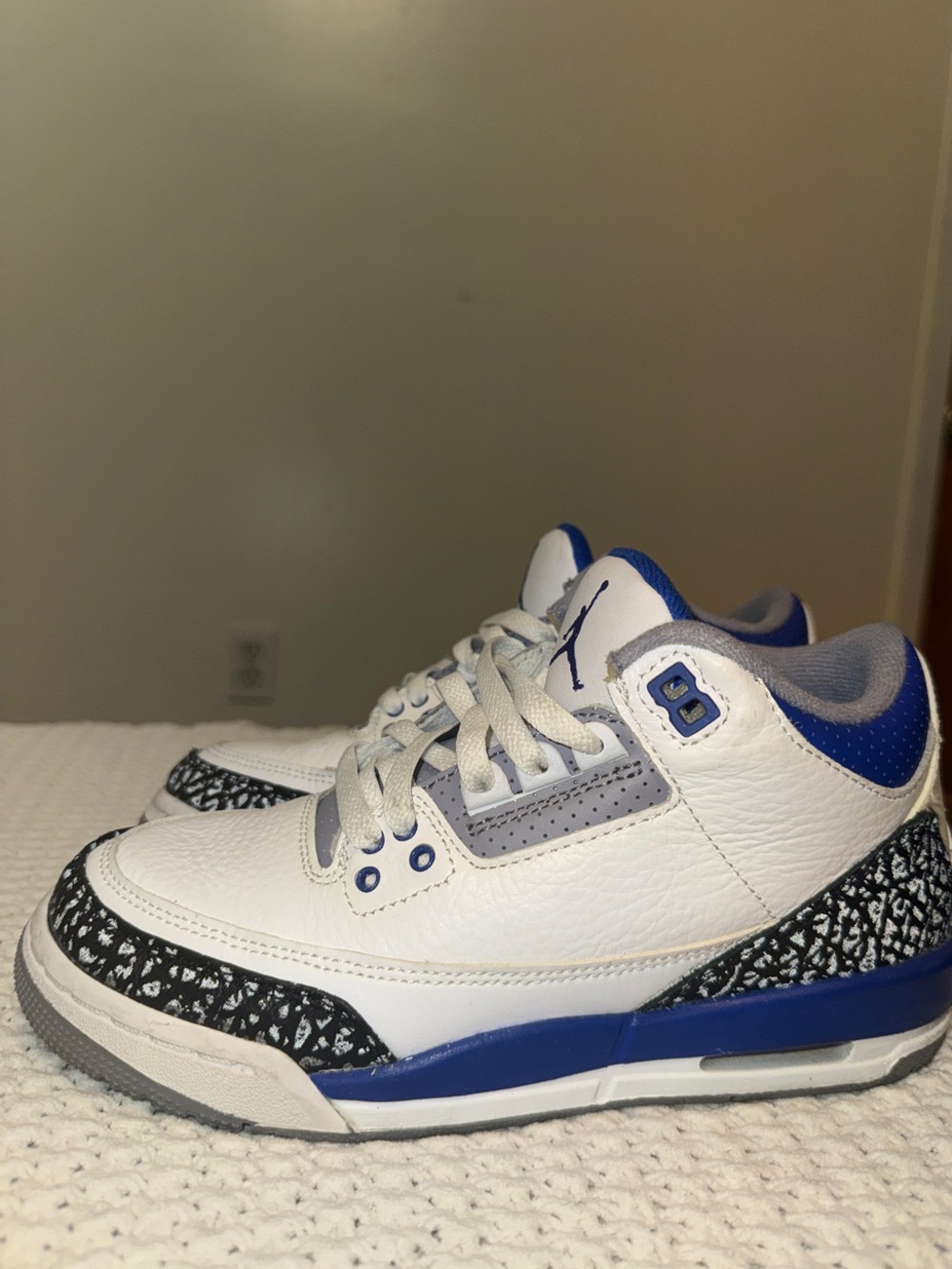 Jordan 3 Retro Racer Blue 5Y - Picture 2 of 4